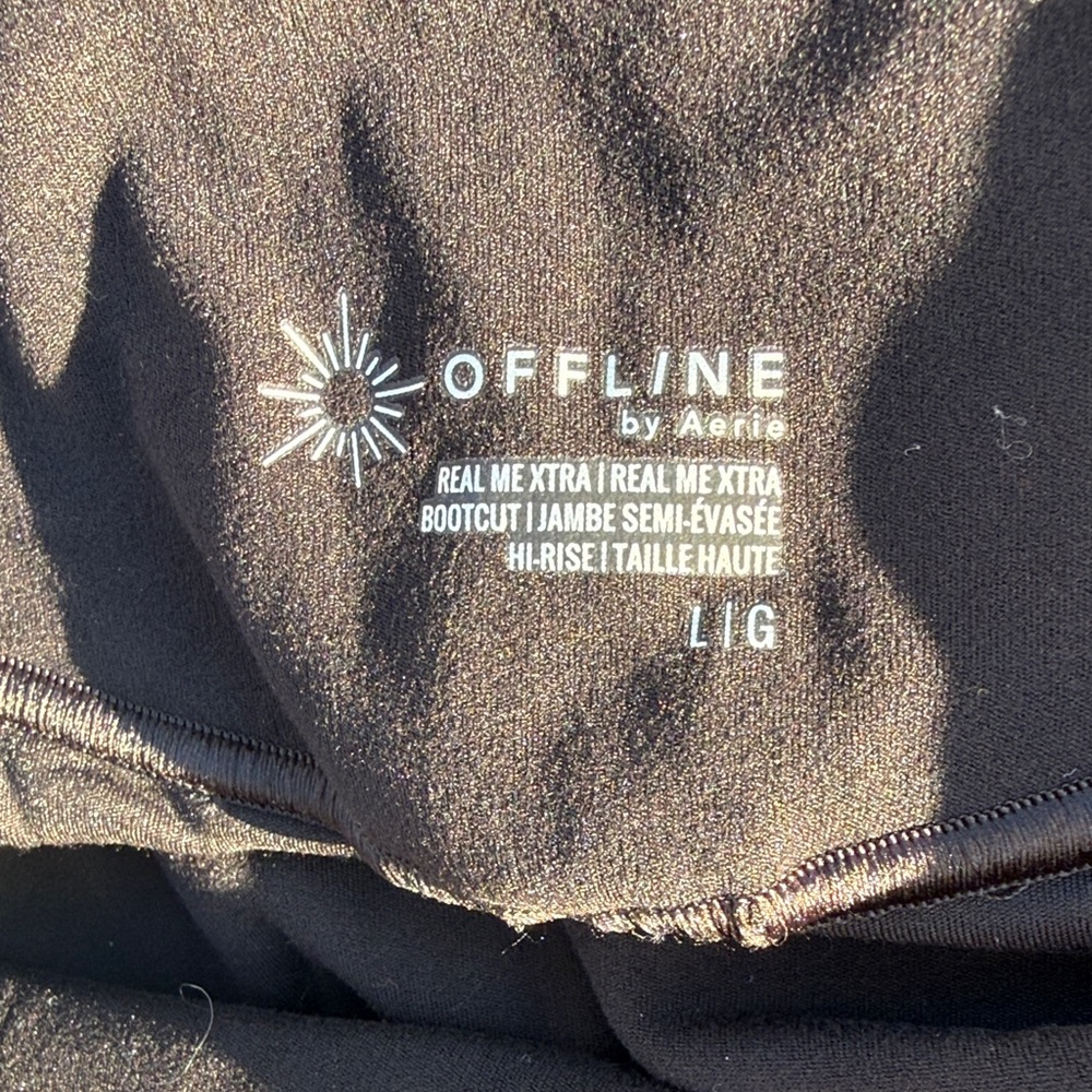 Aerie Black Offline Real Me Xtra Bootcut Leggings - Picture 3 of 3